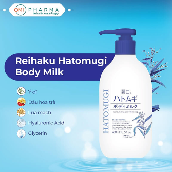 Sữa dưỡng thể ban đêm Hatomugi The Body Milk 400ml
