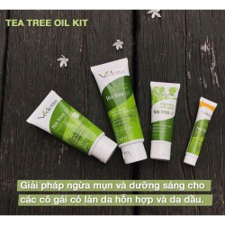 Bộ 04 sản phẩm dưỡng da, ngừa mụn tinh chất tràm trà *TEA TREE OIL* VEDETTE_12