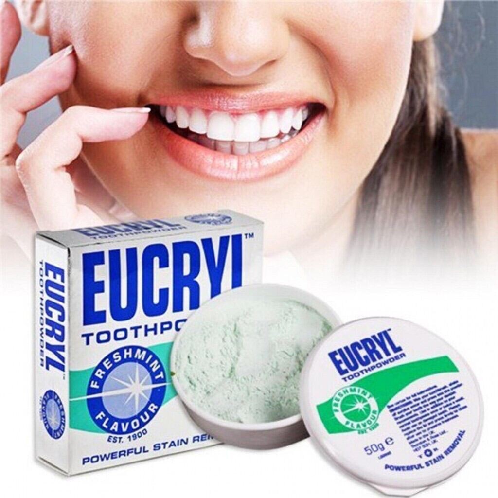 Bột Đánh Răng Eucryl Làm Sáng Hương Bạc Hà 50g