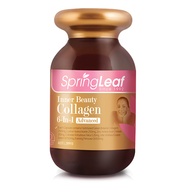 Collagen Springleaf 6 in 1 [Úc]90 Viên Spring Leaf Inner Beauty Colagen 6-IN-1 Advance [Chính hãng]