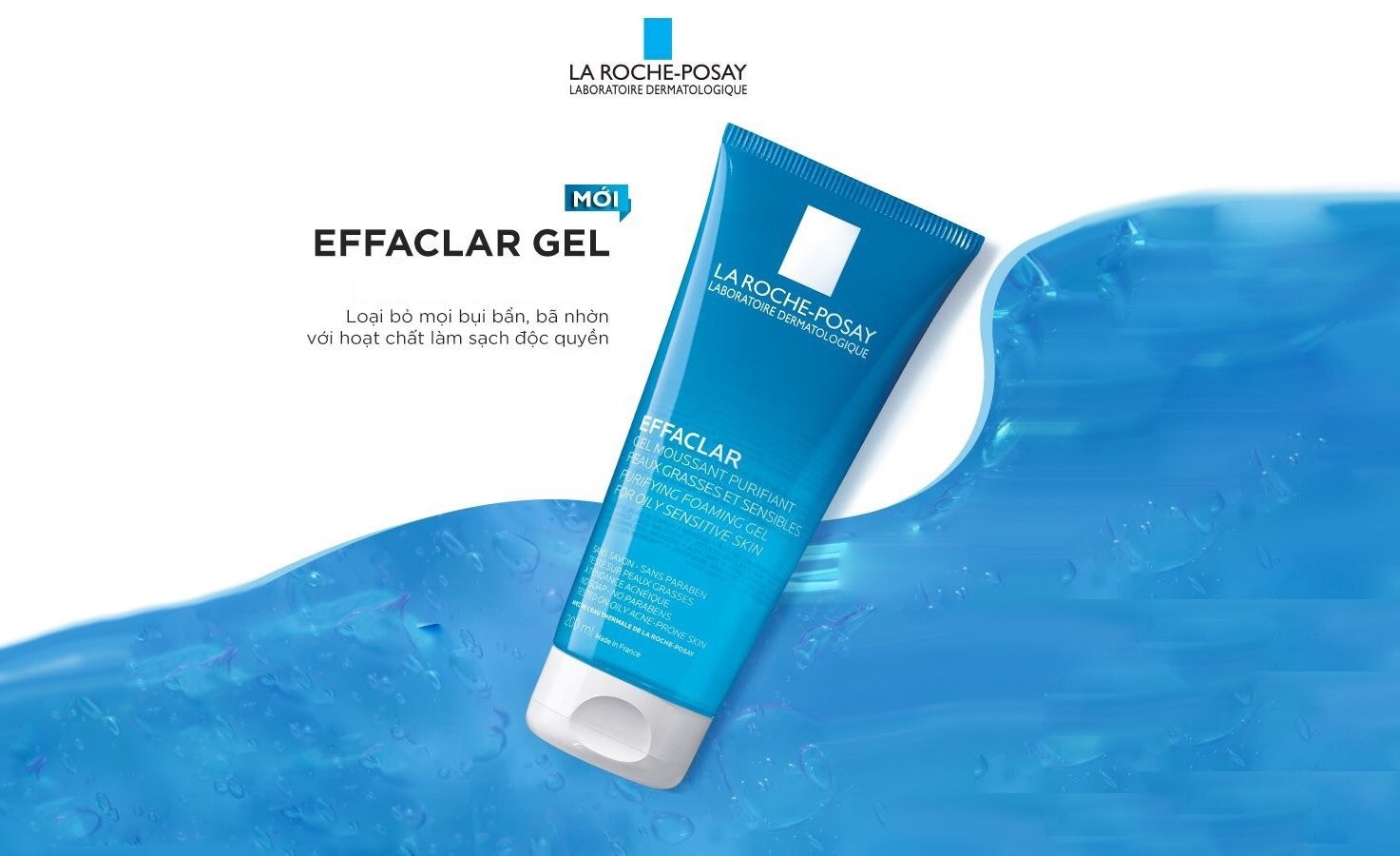 Combo 2 tuýp Gel Rửa Mặt La Roche-Posay Dành Cho Da Dầu, Nhạy Cảm 50ml Effaclar Purifying Foaming Gel For Oily Sensitive Skin