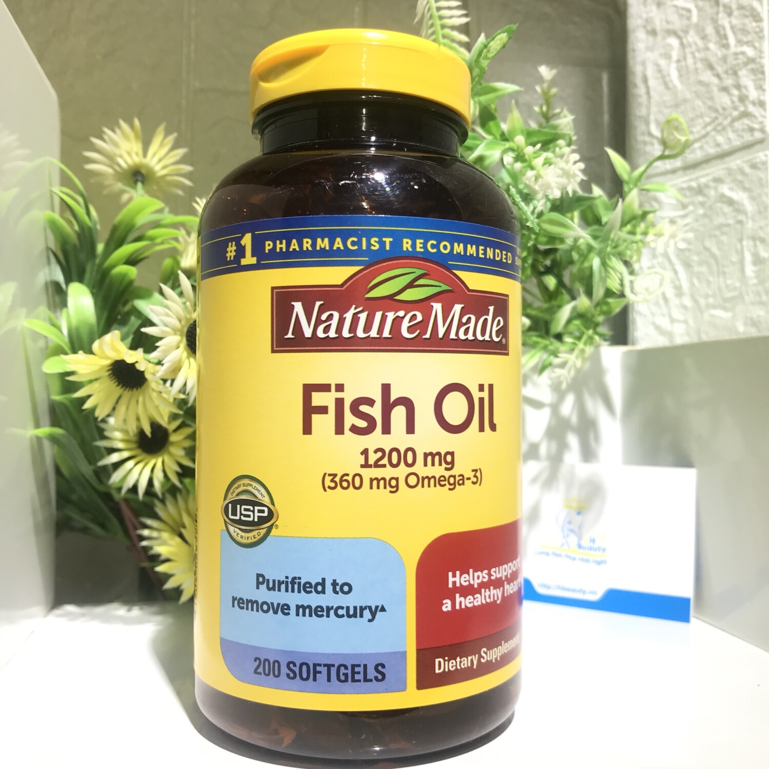 Dầu Cá Nature Made Fish Oil Omega 3 1200mg Hộp 200 Viên