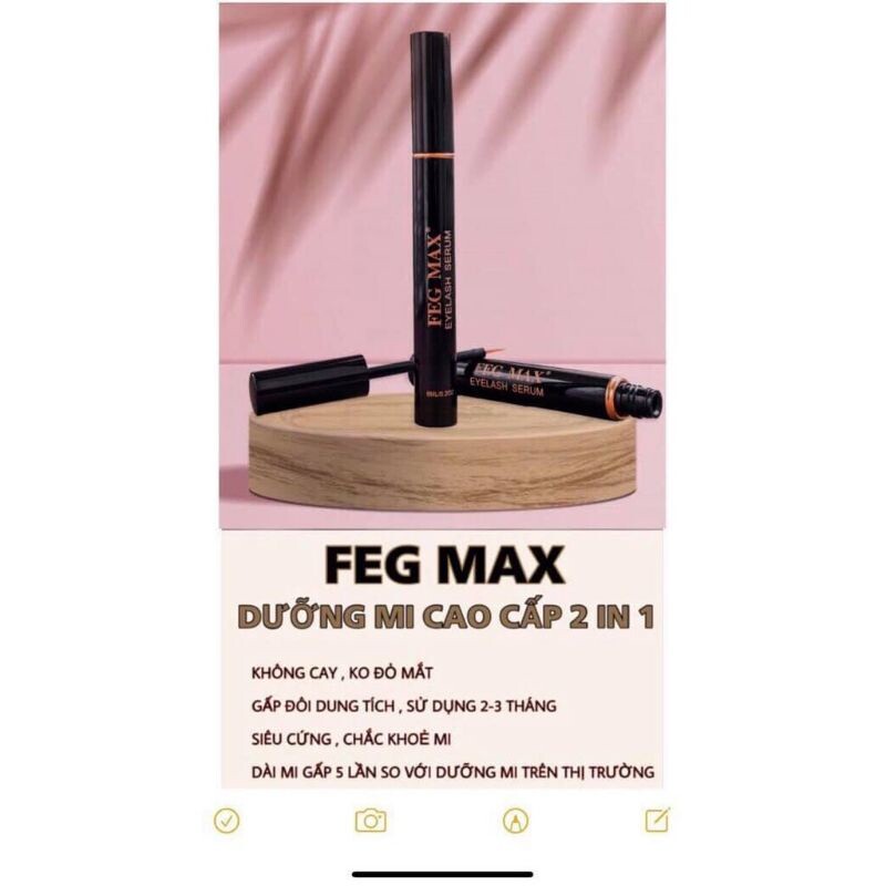 Dưỡng Mi F.E.G MAX - phiên bản mới nâng cấp hiệu quả x5