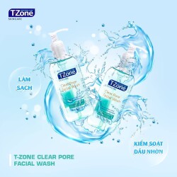 Gel Rửa Mặt Làm Sạch Sâu Tinh Chất Tràm Trà T-Zone Clear Pore Facial Wash 200ml_13
