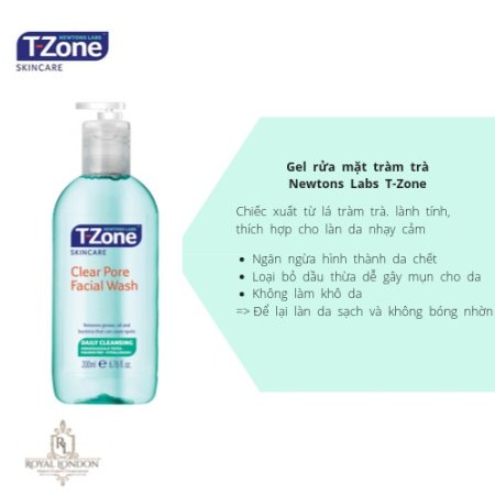 Gel Rửa Mặt Làm Sạch Sâu Tinh Chất Tràm Trà T-Zone Clear Pore Facial Wash 200ml_10