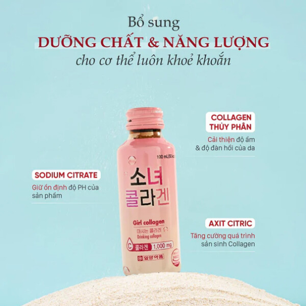 GIRL COLLAGEN - Nước uống Collagen Hàn Quốc, bổ sung Vitamin C - Hương Táo ILYANG PHARM