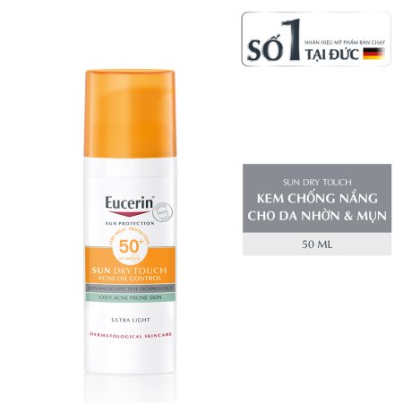Kem Chống Nắng Eucerin Cho Da Nhờn & Mụn 50ml Sun Gel-Creme Oil Control Dry Touch SPF 50+ UVB UVA_10