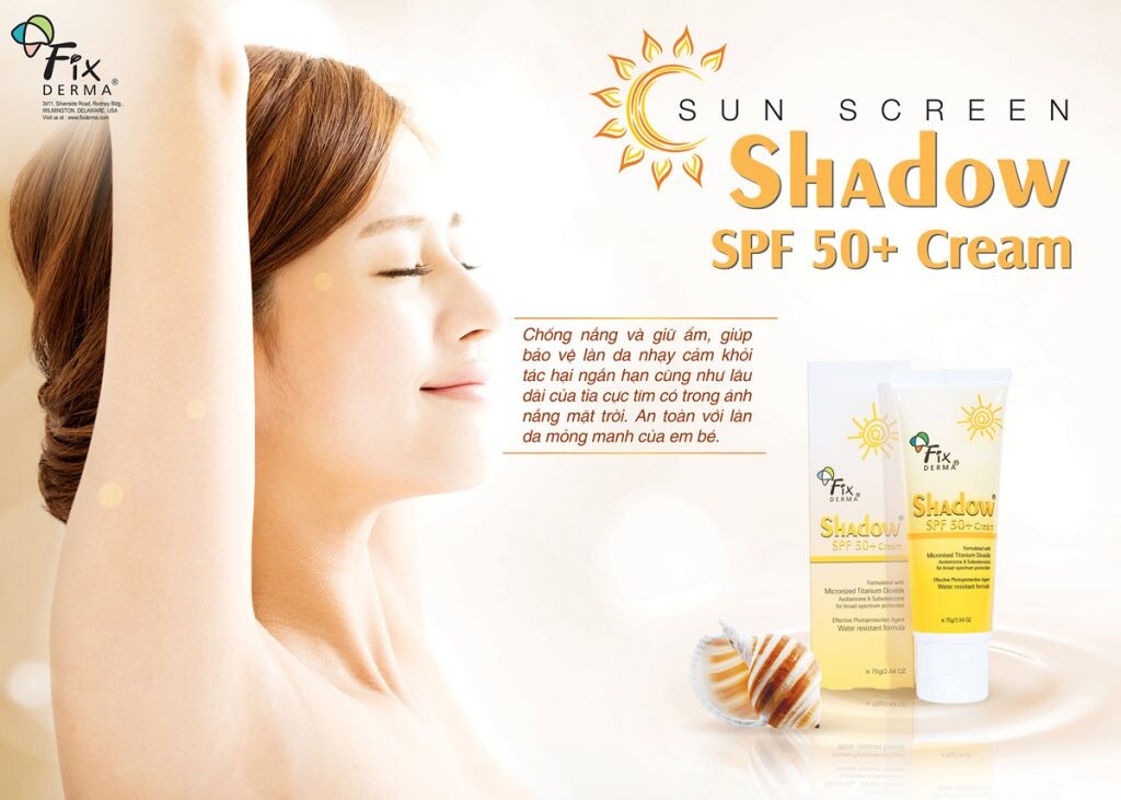 Kem Chống Nắng Fixderma Dưỡng Ẩm Cho Da Mặt & Cơ Thể 75g Shadow SPF 50+ Cream