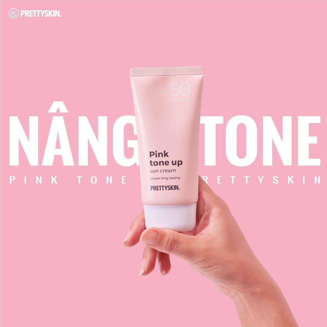 Kem Chống Nắng Nâng Tone Pretty Skin Pink Tone Up Cream SPF 50+ PA++++ 70ml