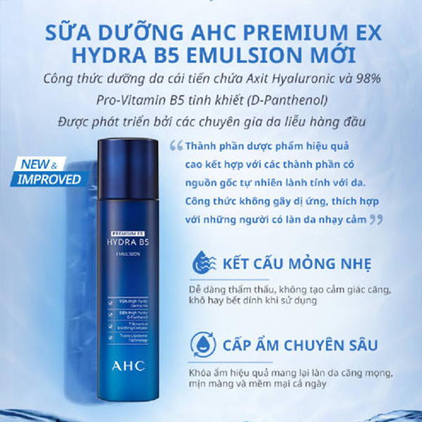 Nước Cân Bằng - AHC Premium EX Hydra B5 Toner 140ml