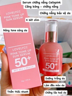 Serum Chống Nắng Lovelycc Pink Tone Up Sun Serum (BẢN MỚI) SPF50*_11
