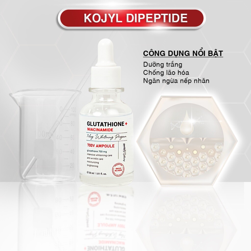 Serum Glutathione Angel’s Liquid Niacinamide 7Day Whitening Program 700V Ampoule 30ml giúp xóa mờ thâm nám