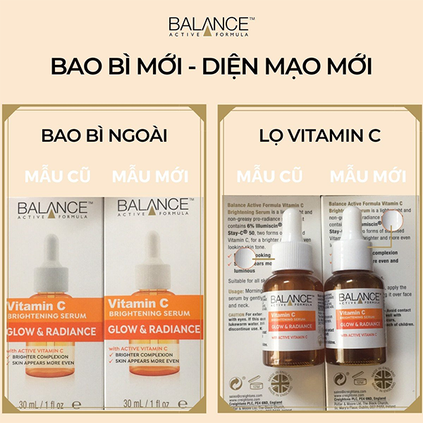 Serum Sáng Da, Mờ Thâm Balance Active Formula Vitamin C Brightening 30ml
