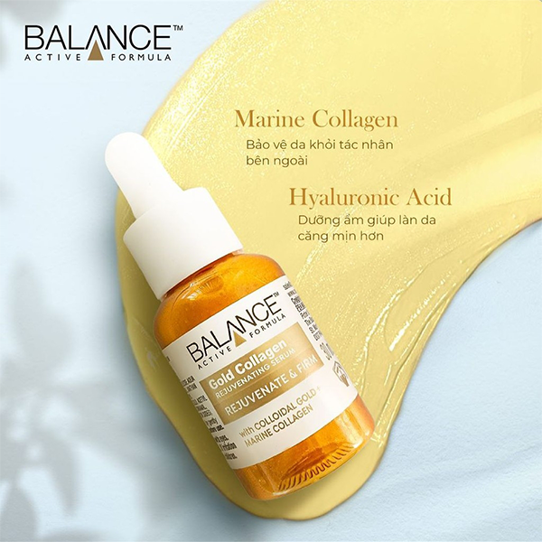 Serum Trẻ Hóa, Tái Tạo Da Balance Active Formula Gold Collagen Rejuvenating 30ml