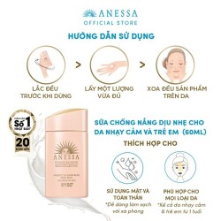 Sữa Chống Nắng Anessa Cho Da Nhạy Cảm & Trẻ Em 60ml Perfect UV Sunscreen Mild Milk (For Sensitive Skin) SPF50+/PA++++_12