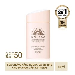 Sữa Chống Nắng Anessa Cho Da Nhạy Cảm & Trẻ Em 60ml Perfect UV Sunscreen Mild Milk (For Sensitive Skin) SPF50+/PA++++_16
