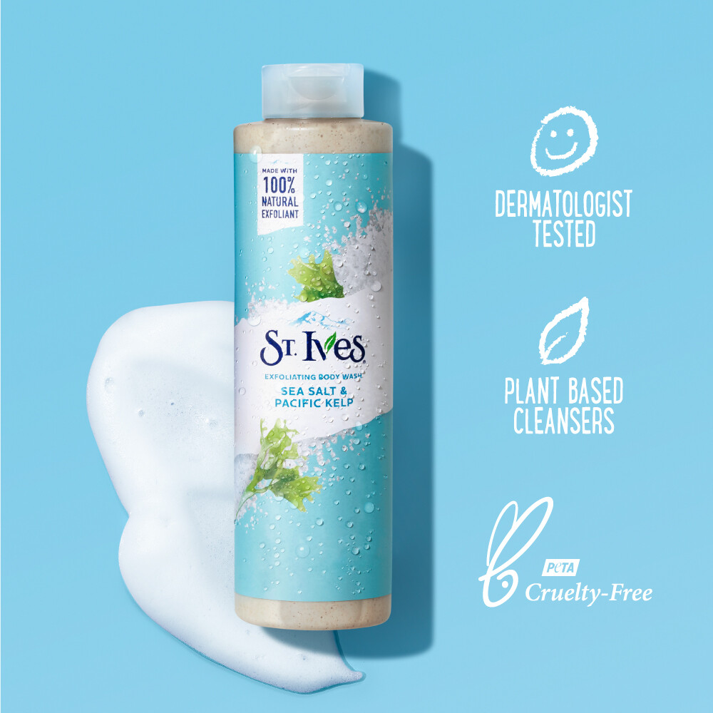 Sữa Tắm St.Ives Chiết Xuất Muối Biển Làm Sạch Sâu 650ml Sea Salt & Pacific Kelp Purifying Exfoliating Body Wash