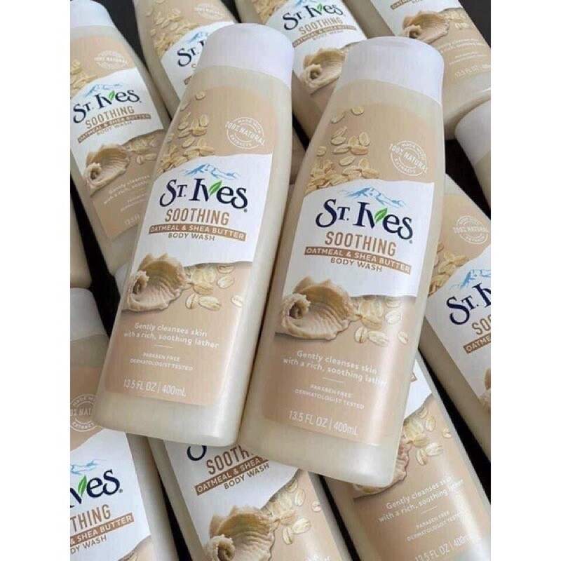 Sữa Tắm St.Ives Yến Mạch & Bơ Hạt Mỡ Dưỡng Ẩm Da 650ml Oatmeal & Shea Butter Soothing Body Wash