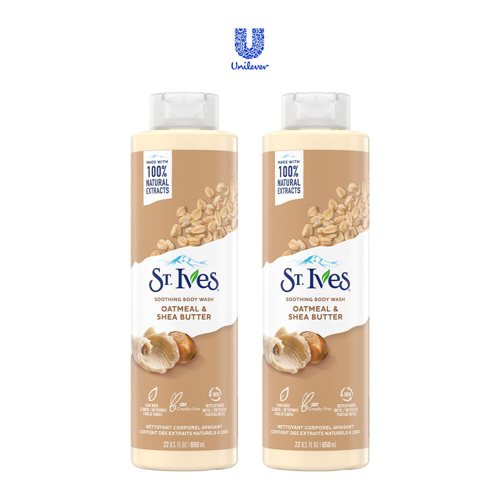 Sữa Tắm St.Ives Yến Mạch & Bơ Hạt Mỡ Dưỡng Ẩm Da 650ml Oatmeal & Shea Butter Soothing Body Wash