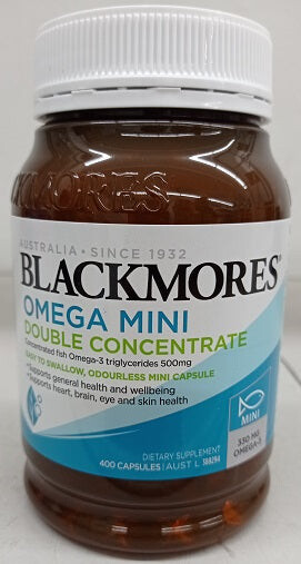 Viên uống bổ sung dầu cá Blackmores Omega Mini Double Concentrate 400 viên