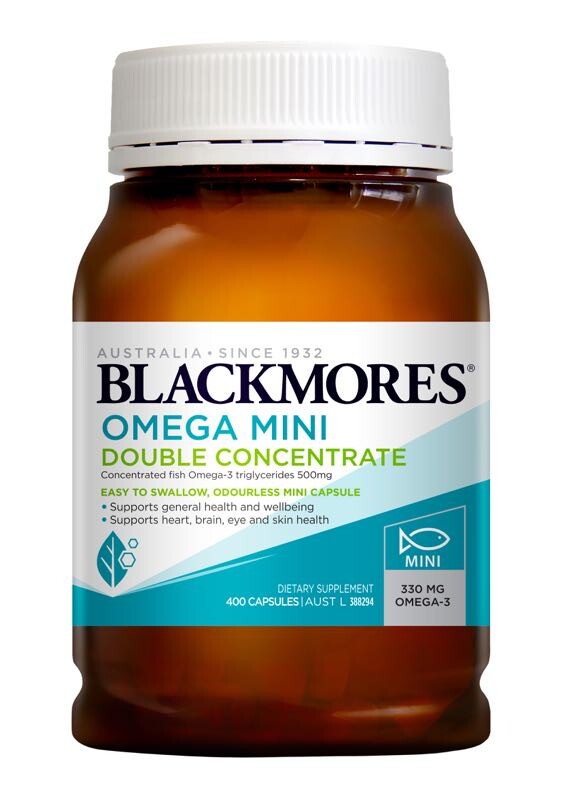 Viên uống bổ sung dầu cá Blackmores Omega Mini Double Concentrate 400 viên