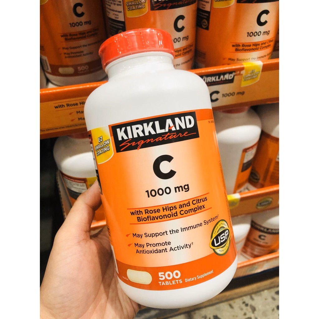 Viên uống bổ sung Vitamin C của Mỹ 1000mg Kirkland 500 viên
