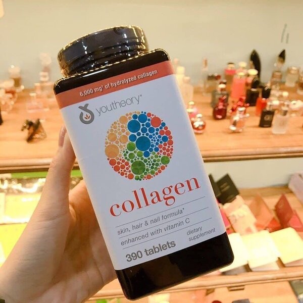 Viên Uống Collagen Youtheory biotin 390 Viên