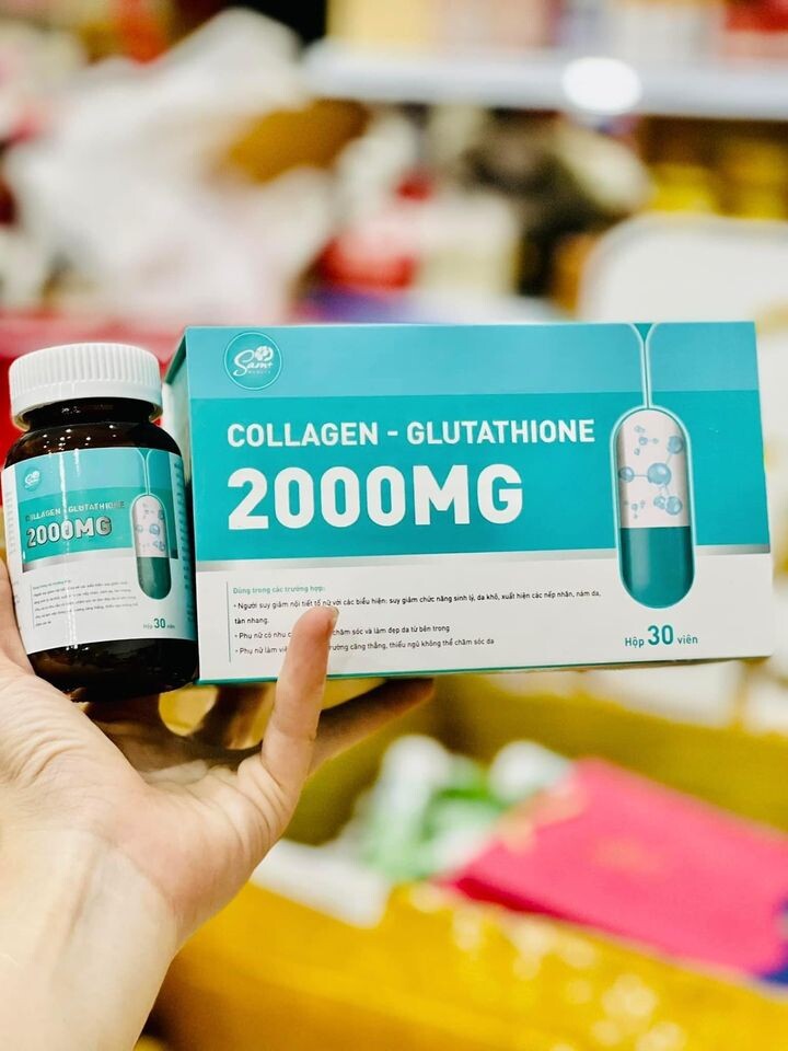 Viên Uống Glutathione- Collagen 2000mg Chính Hãng 30 Viên