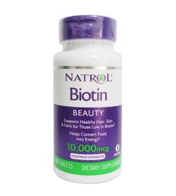 Viên Uống Mọc Tóc Natrol Biotin 10000 Mcg Của Mỹ 100 Viên, Mẫu mới_123