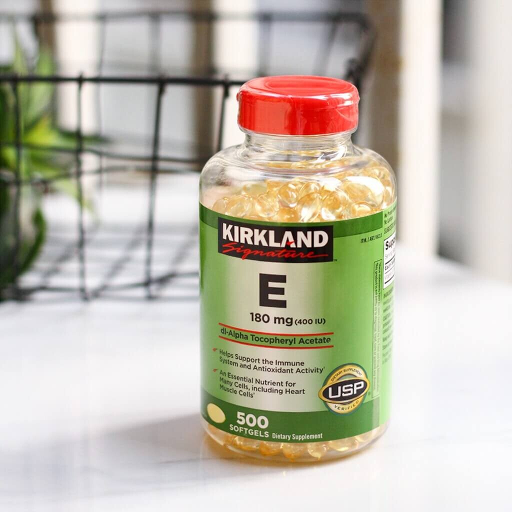 Viên Uống Vitamin E Kirkland 400IU- Nắp Đỏ 500 Viên